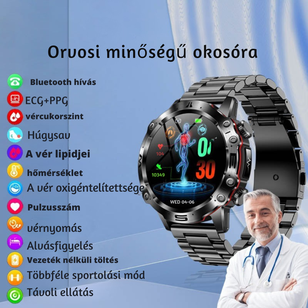 Az új, orvosi minőségű okosóra óvja egészségét!